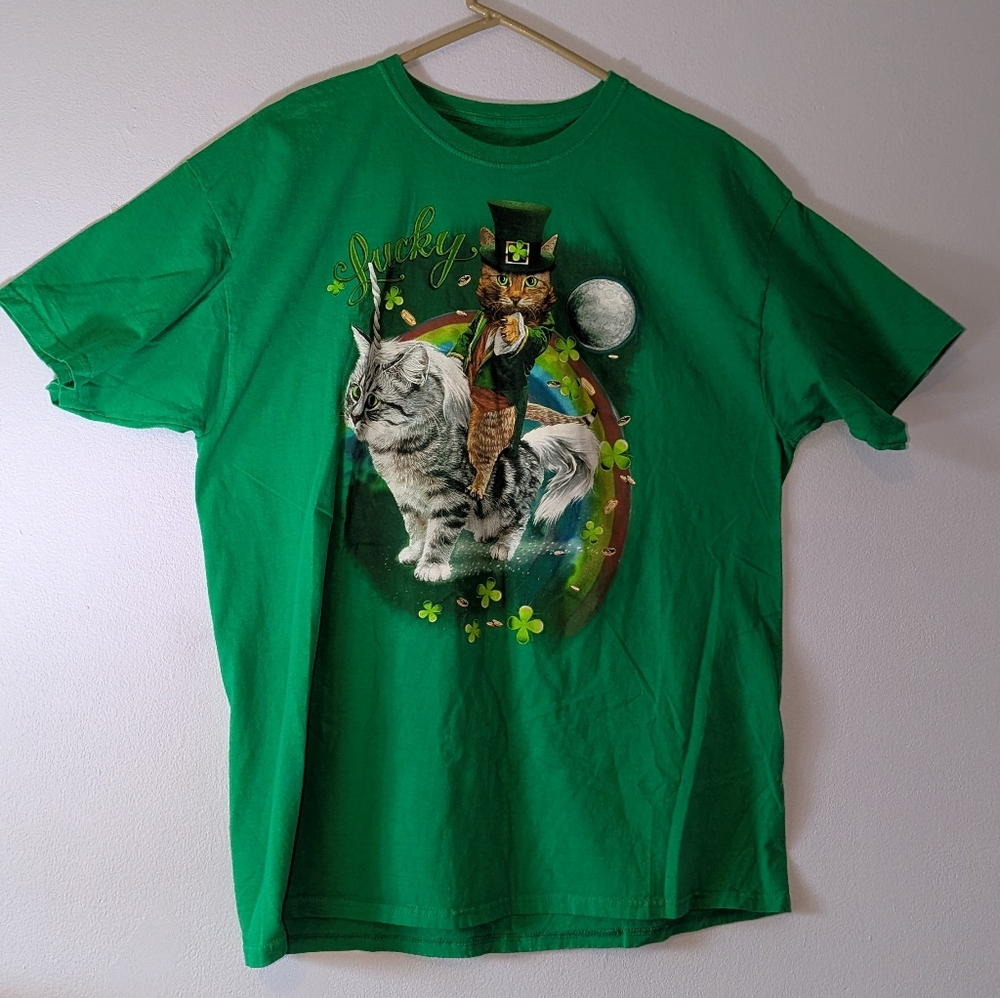 St. Patrick's Day Cat & Unicorn t-shirt